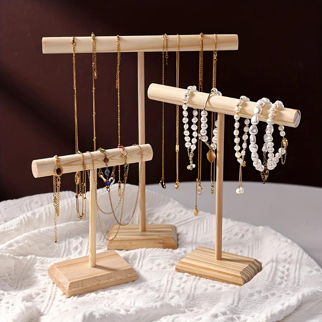 Multipurpose Jewelry Display Stand, Wooden Accessory Organizer for Watches, Ideal for Hair Ties, Headbands, Keychains