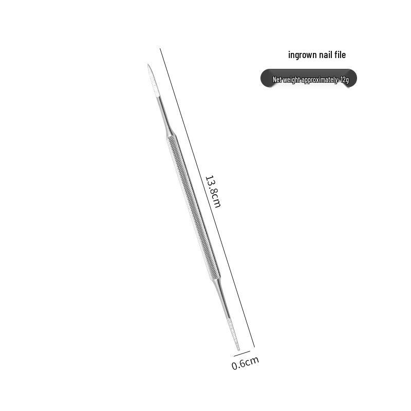 Stainless Steel Double-Ended Cuticle Pusher & Nail Groove Tool Set
