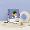 Non-Toxic Succulents Potted Building Blocks Cartoon Dog Pet Animal Model Rose Chrysanthemum Flower Bouquet Decoration Children Holiday Gifts