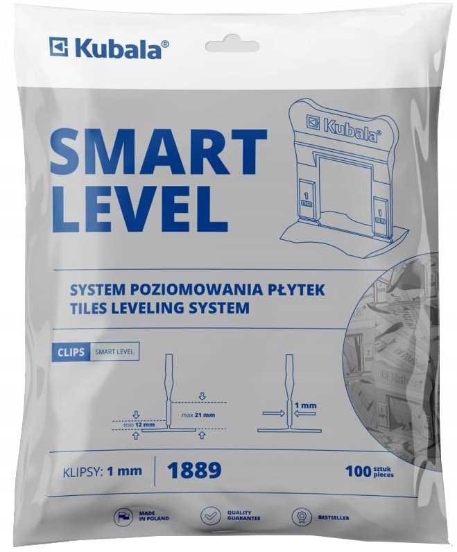 Cleme nivelator smart Kubala 1 mm înălțime 100 buc 1889