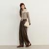 Elva' Island Women's Striped Long-Sleeve Knitted Cardigan