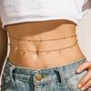 Classic Retro Cute Water Droplet Waist Belly Chain for Women Summer Beach Sexy Simple Body Chain Vacation Jewelry Accessories
