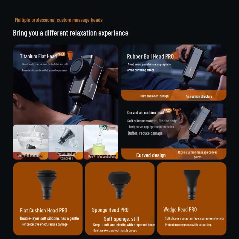 Philips Percussion Massage Gun PPM5202G CN Plug (adapter Included)