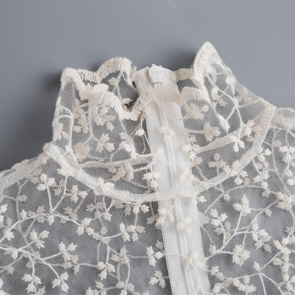 Transparent Petal Statement Collar Elegant False Blouse Half Shirt Lace Fake False Collar  Office
