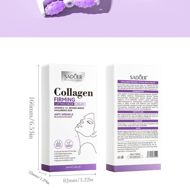 Kollagen Halscreme 110ml SADOER Opstrammende Rulle Halscreme