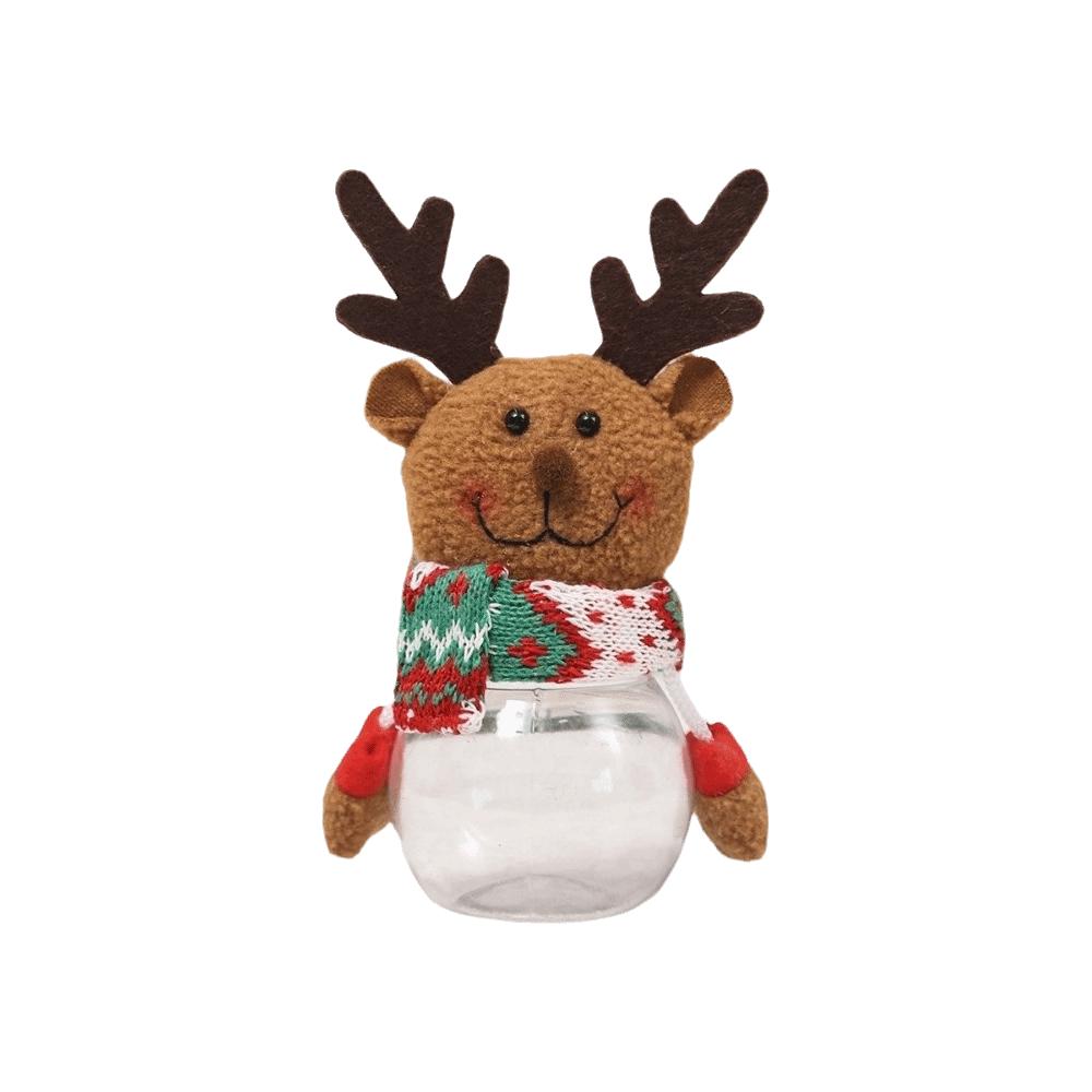 With Lid Christmas Candy Jar Santa Claus Candy Box Cartoon Cute Candy Storage Bottle Kids Gift
