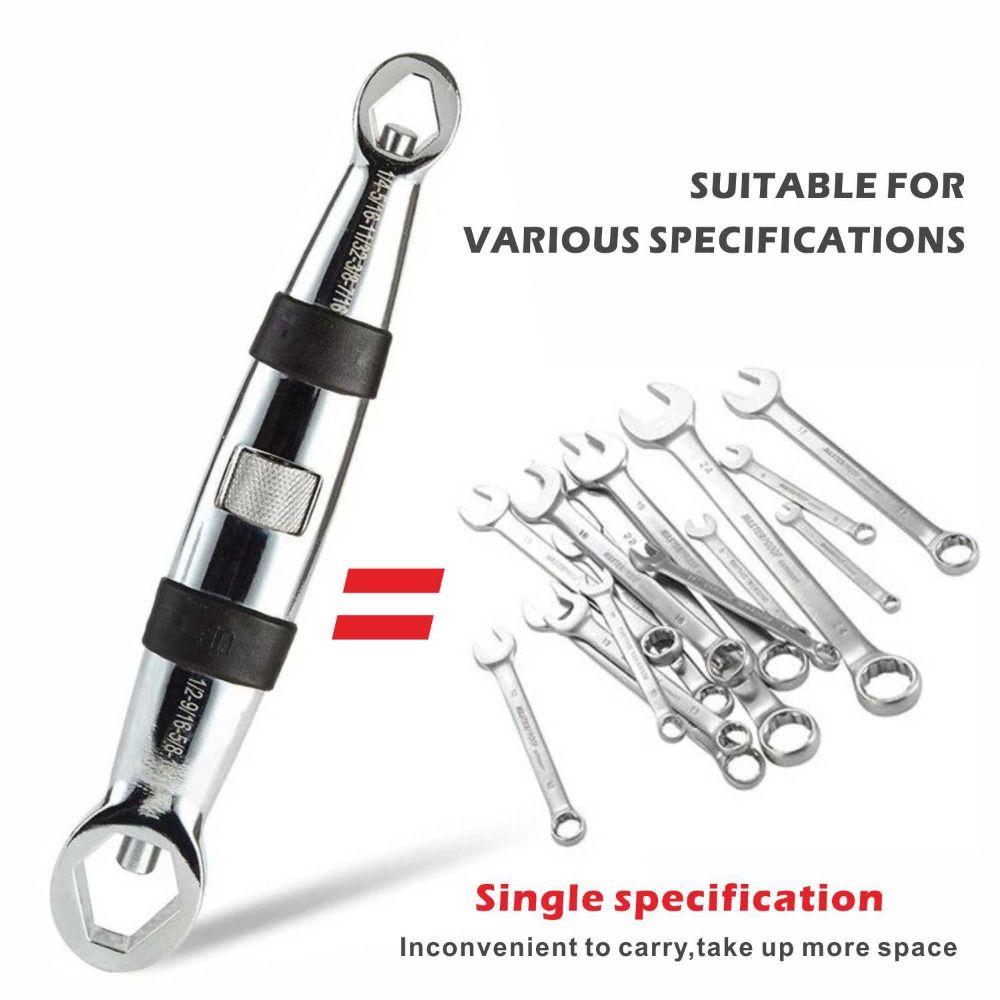 Adjustable Hand Tool Multifunctional CR-V Wrench Set 7-19mm Spanner 23 In 1 Ratchets