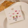 1Set Simple And Compact Silver Needle Earring Set Love Geometric Earring Combination Cute Sweet And Versatile Earrings