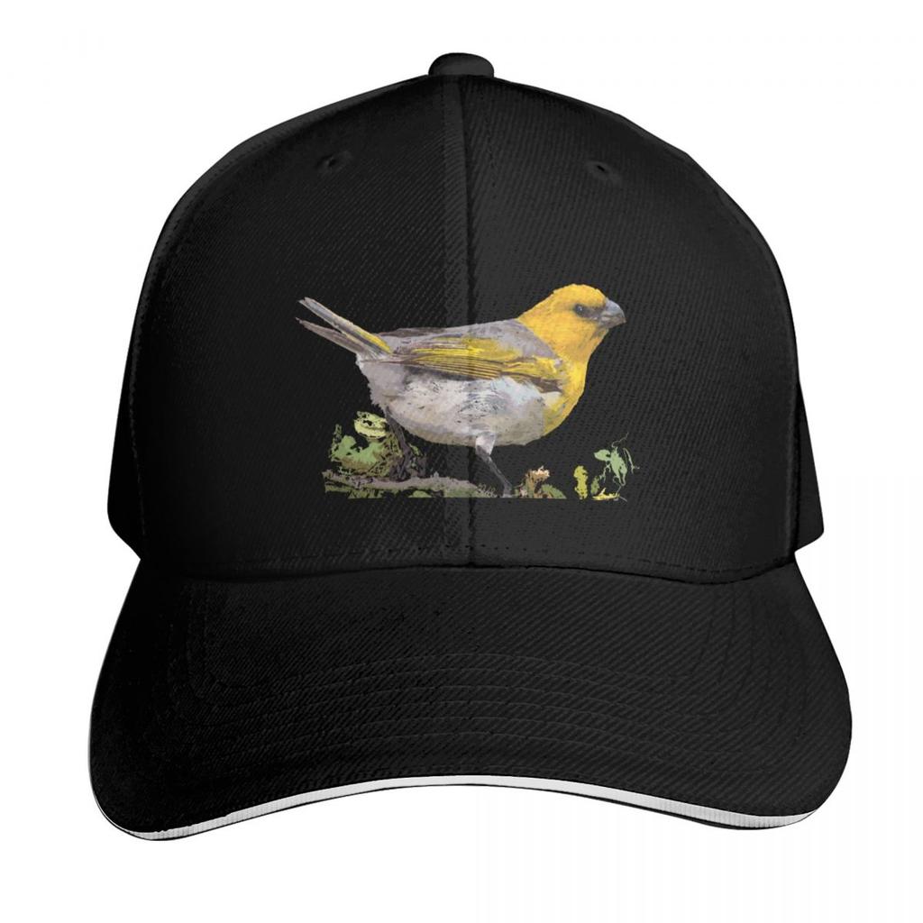 Palila Hawaiian Honeycreeper Baseball Cap Snap Back Hat Hat Unisex Golf Hat Icon Girl Unisexs