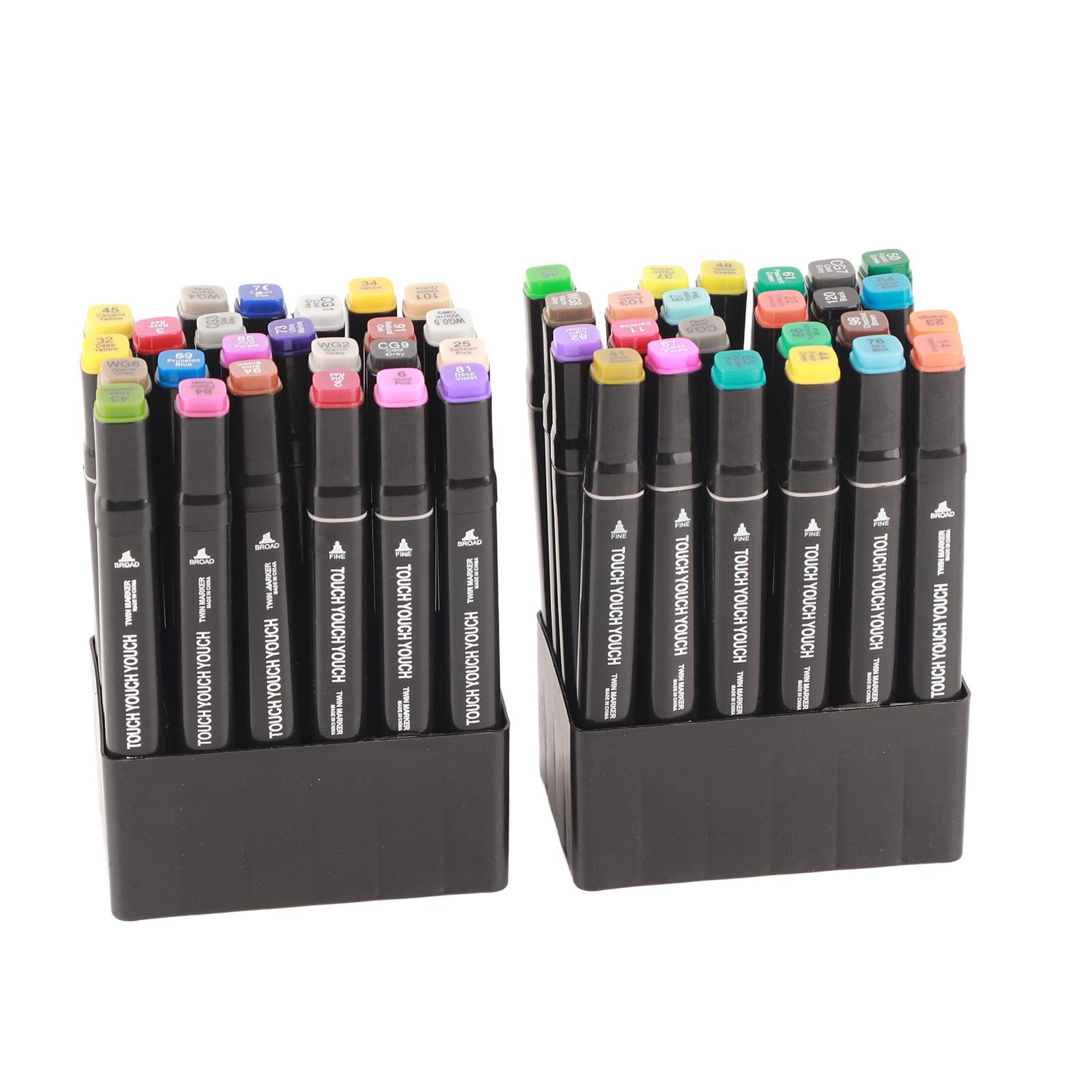 

48 шт. Маркеры для граффити Безопасные Двусторонние Разноцветные Чернила на масляной основе Маркеры-краски для открыток Комиксов