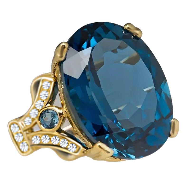 European Fashion Zircon Alloy Diamond Ring – High-End Light Luxury Style