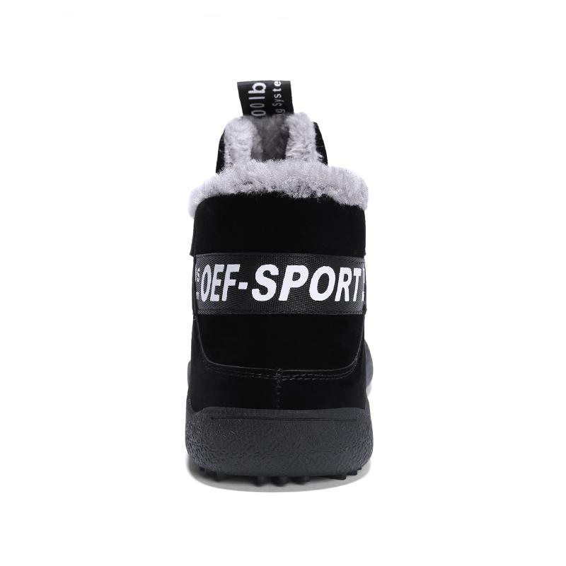 Holfredterse Outdoor Ankle Snow Boots Men Fur Warm Suede Winter Waterproof Boots Long Plush Plus Size 39-47 Black/Blue/Grey L878