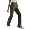 Women Pants High Waist Solid Color Ribbed Casual Trousers Slim Fit Spring
