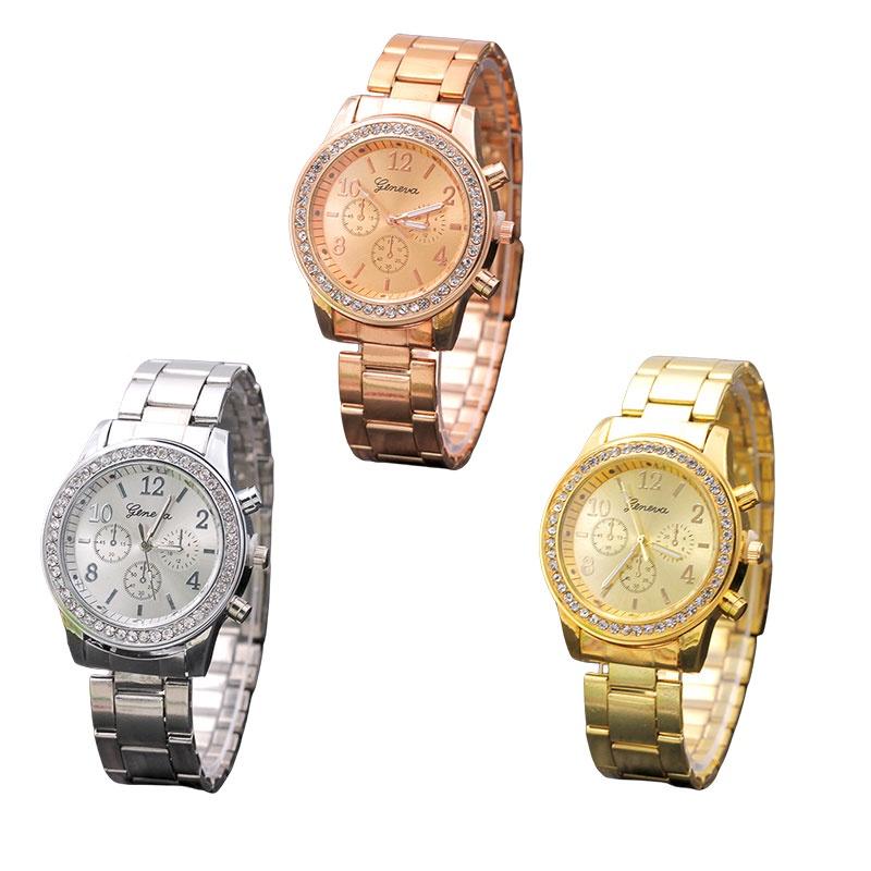 New Cross-border Geneva Diamond Alloy Steel Strap Women's Quartz Watch Ad988 Movement
