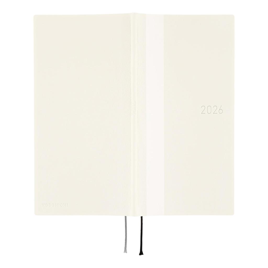 Hobonichi Techo 2026 weeks White Line/Ivory January Start Weekly Planner Left Slim Vertical