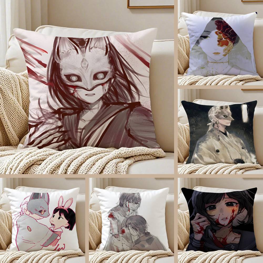 Game Si-ilent Hill F Pillow Case Sofa and Living Room Decorative Cushion Covers Dust-proof and Mite-proof Invisible Zipper