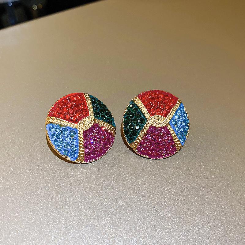 Silver Needle Vintage Pearl and Rhinestone Flower Earrings - French High-End Niche Court Style