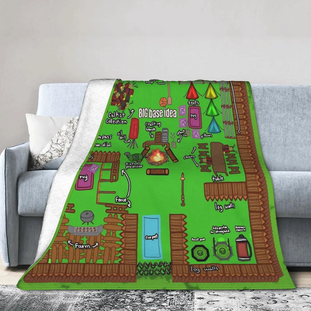 Horror 99 Nights in the Forest Survival Games Blankets Flannel Awesome Soft Throw Blanket for Home Autumn/Winter