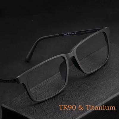 Super Light Titanium Square Glasses Frame Comfortable Rubber Eyewear Optical Prescription Glasses for Men and Women