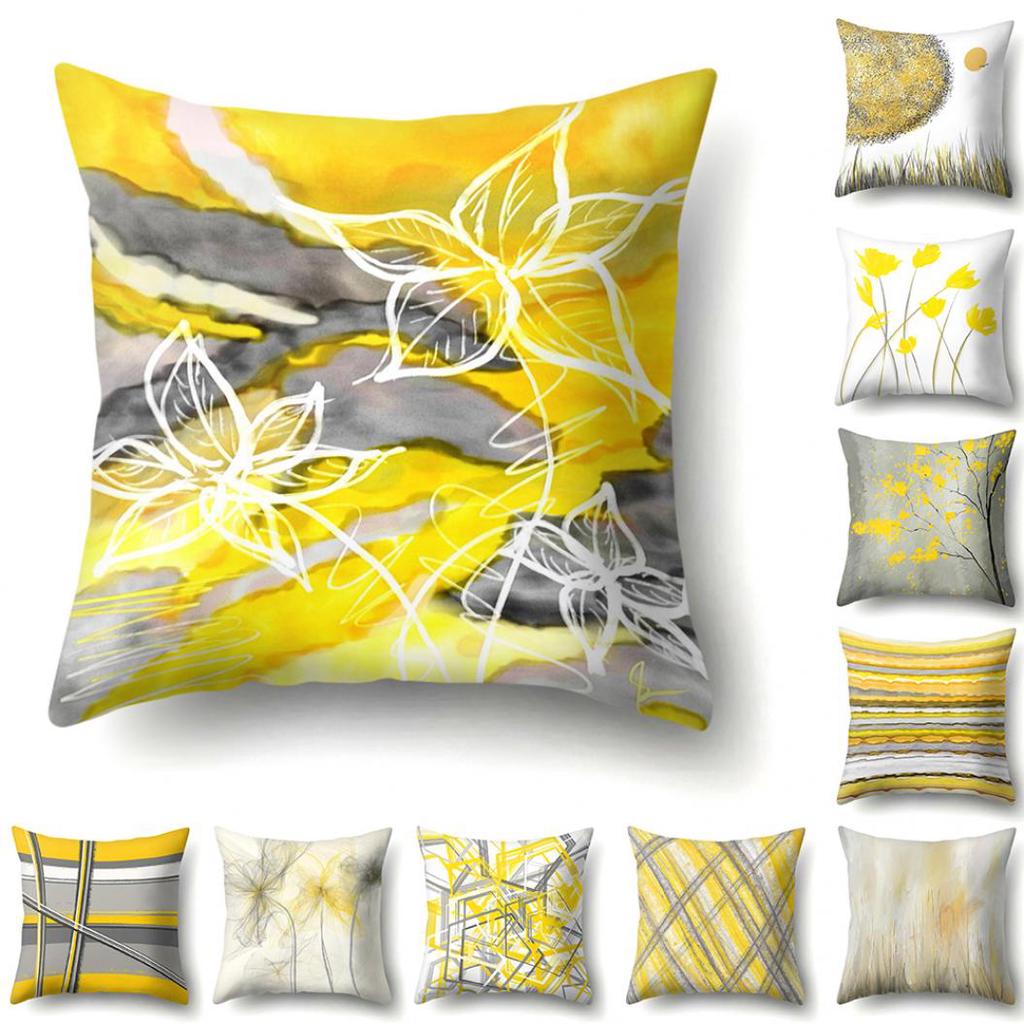 3D FLOWER PAINTING LINEN THROW PILLOW CASE CUSHION COVER SOFA HOME DECOR FADDISH