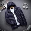 Leichte Daunenbaumwolle Herren Herbst und Winter Baumwolljacke Herren Kurze Dünne Große Jacke für Männer mittleren Alters und ältere Menschen