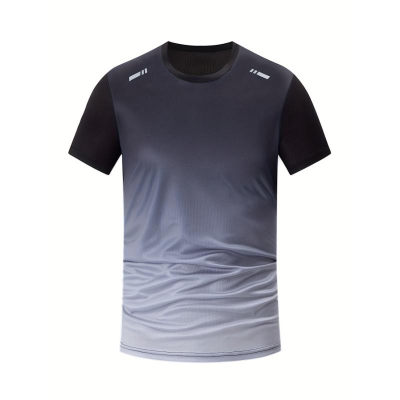 

Men s short-sleeved light color round neck top T-shirt breathable quick-drying running fitness training clothes S