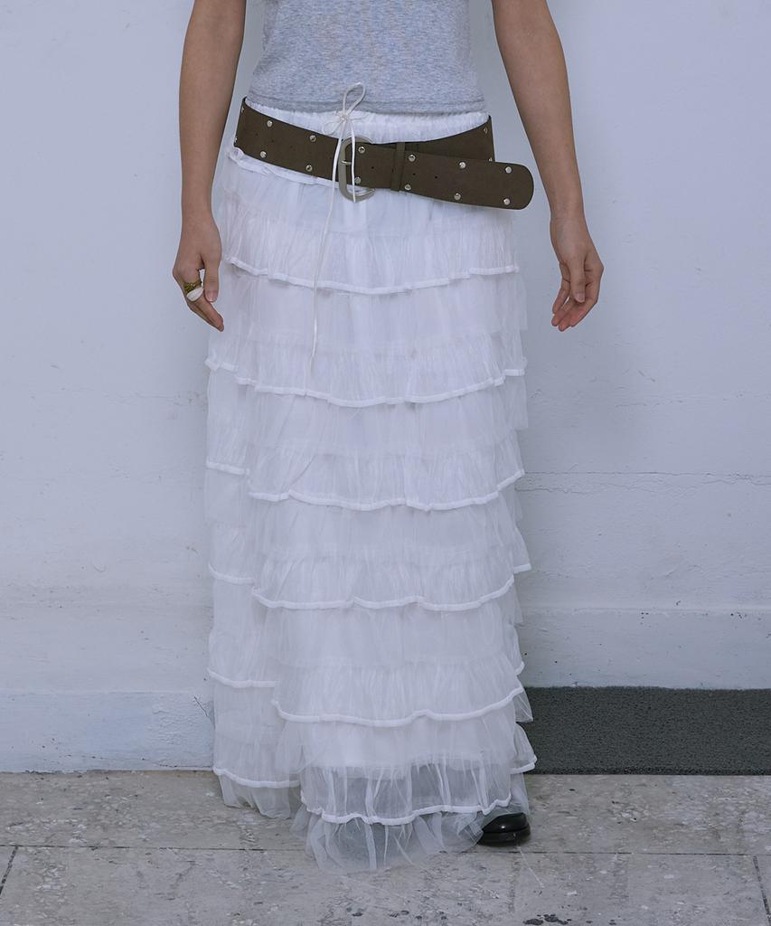 Hocus Pocus Icing Tiered Skirt_White
