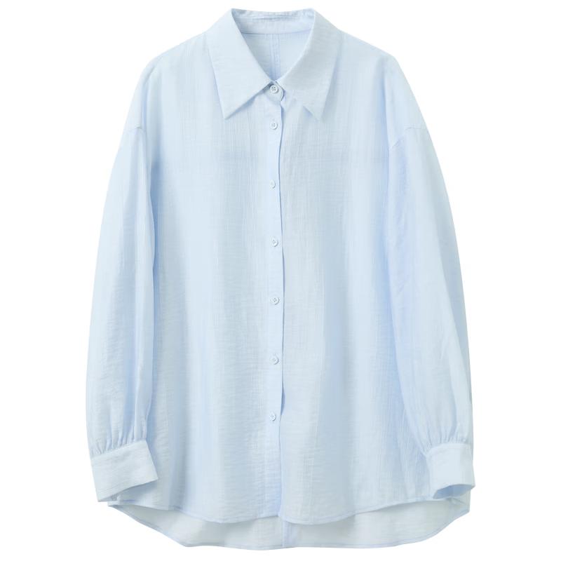 Sancai Lightweight Tencel Loose Split Tie-Front Blouse
