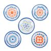 5Pcs 1:12 Dollhouse Simulation Blue White Porcelain Plates Dollhouse Kitchen Decoration Dolls House Accessories Pretend Play Toy