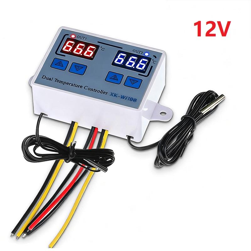 

XK-W1088 Electronic Dual Control Thermostat with Dual Screen Display for Precise Temperature Regulation in Various Environments