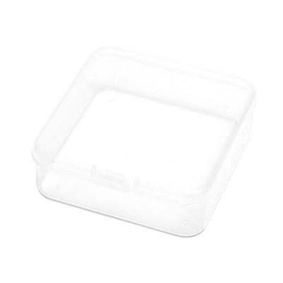 Mini scatola quadrata trasparente orecchini anelli perline gioielli custodia contenitore scatola