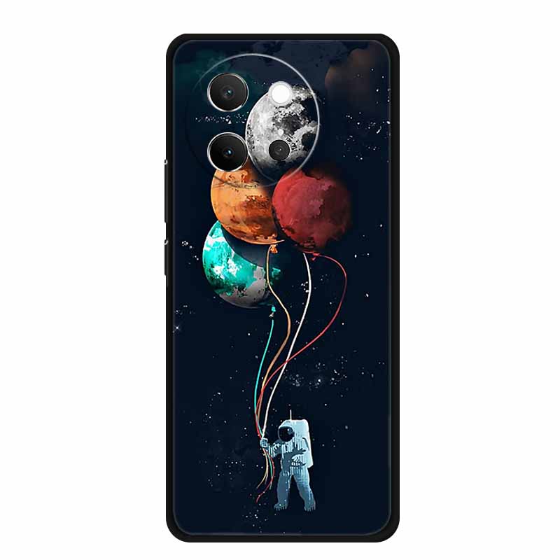 For Vivo V40 Lite Case Black Silicone Soft Back Cover Case For Vivo V40 Lite 5G Phone Case Cover V 40 V40lite 6.78" Funda Coque