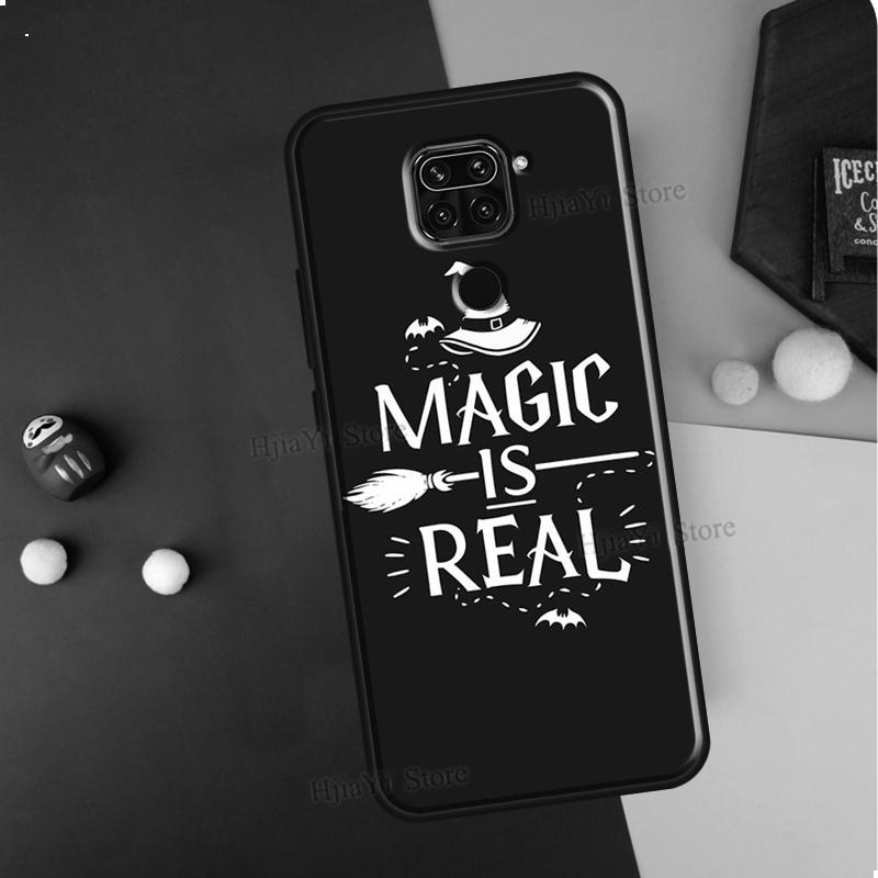 Halloween Witch Cat Case For Xiaomi Redmi Note 11 Pro 10 9 8 10S 11S Phone Coque For Redmi 10 9T 9A 9C Cover