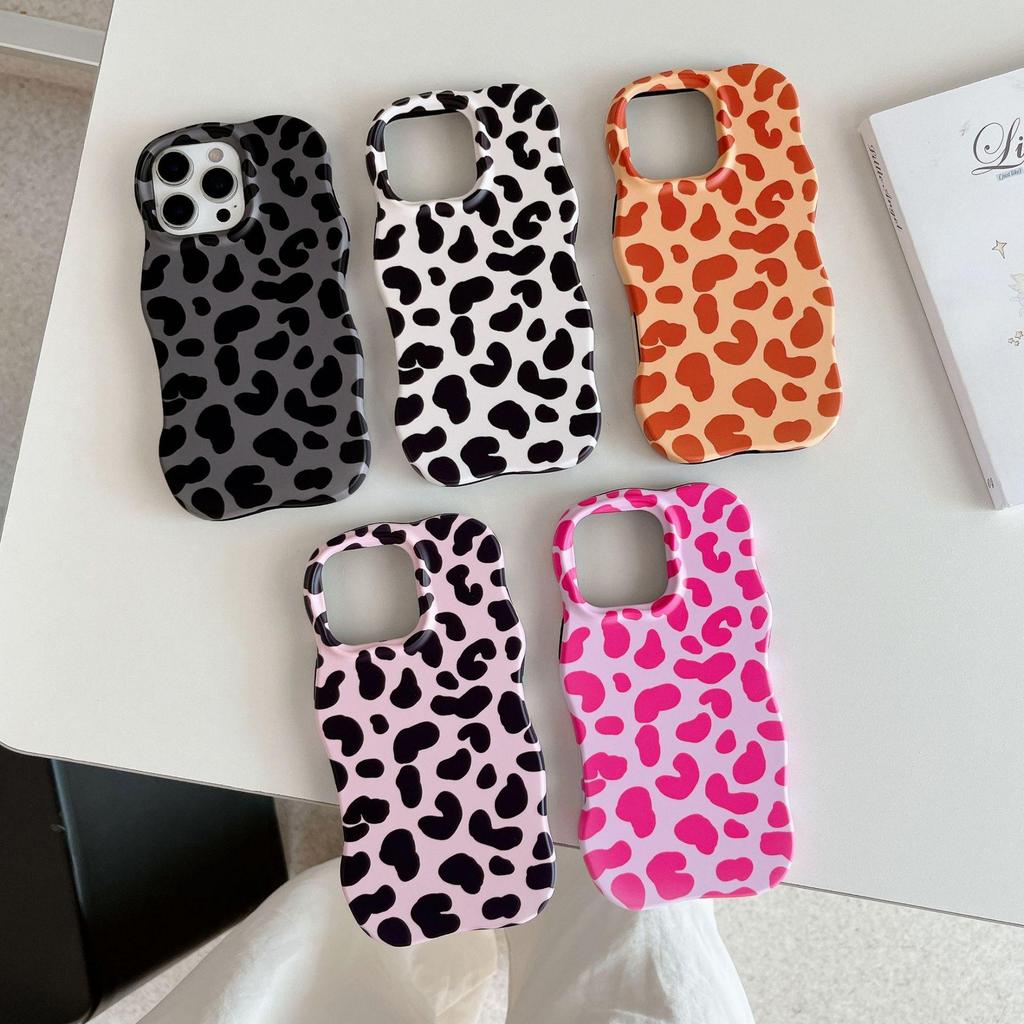 Korean Leopard Print Premium Phone Case for iPhone 17 Pro Max, 16, 14/13