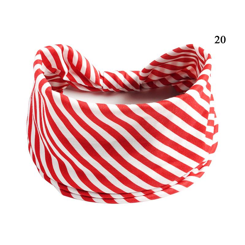 Christmas Printed Headband Sport Yoga Wide-brimmed Hairband Santa Claus Elk Elastic Hair Band Xmas Hair Accessories Headwear