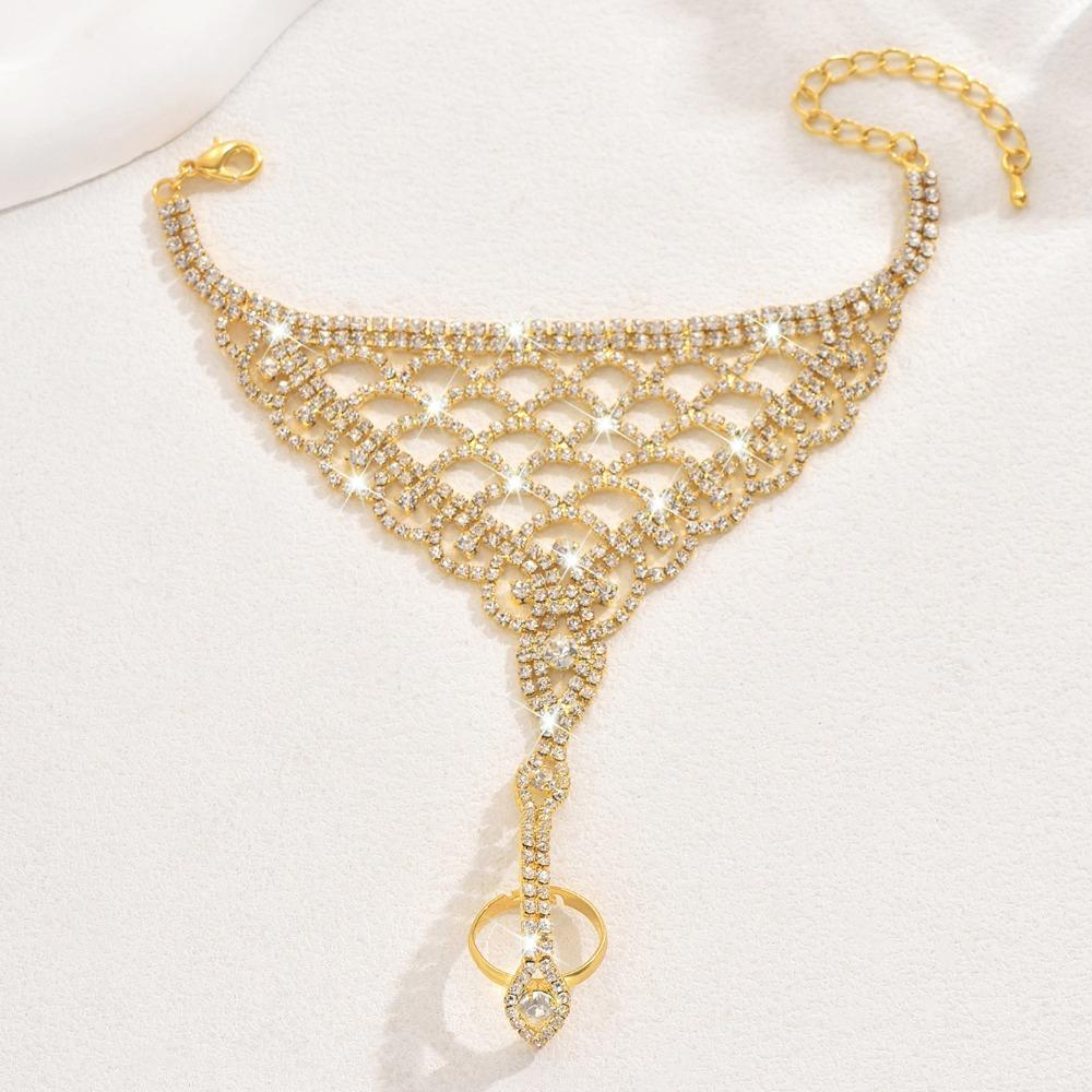 Temperament Elegant Women'S Bracelet Versatile Finger Chain Ring Bracelet Trendy Prom