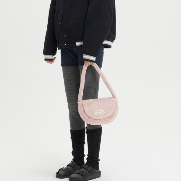 Product Name EMIS FUR HALF MOON FLAP BAG (Green, Pink, Brown)