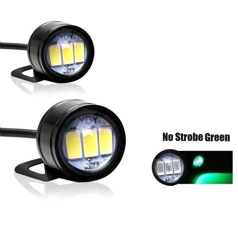 1 Pair DC12V Motor Strobe Led Eagle Eye Flashing Light Headlight With Brackets Daytime Running Lamps For Motorcycle Spotlight