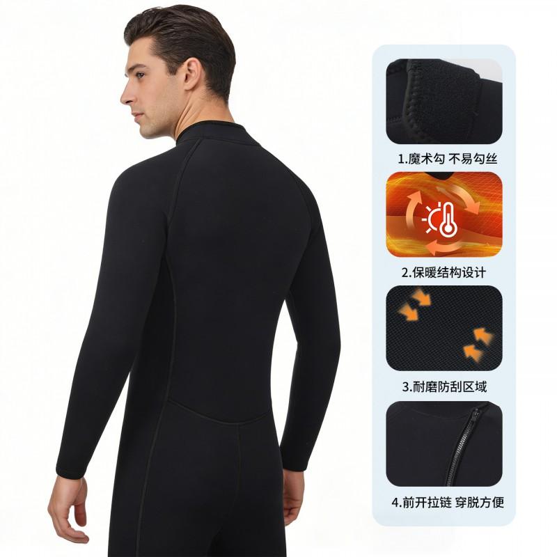 Diving Wetsuit 3mm Neoprene Fullsuit Surfing Snorkeling Swimming Warmth Protection Mens