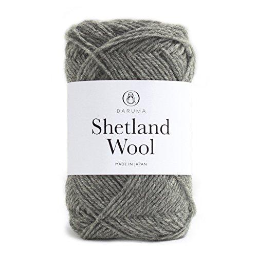 

Yokota DARUMA Shetland Wool Yarn, Medium Weight, Col. 8, Gray, 50g, Approx. 136m, Pack of 5, 6380