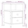 VidaXL Tables de chevet 2 pcs noir 34x35,5x50 cm bois d'ingénierie 826014