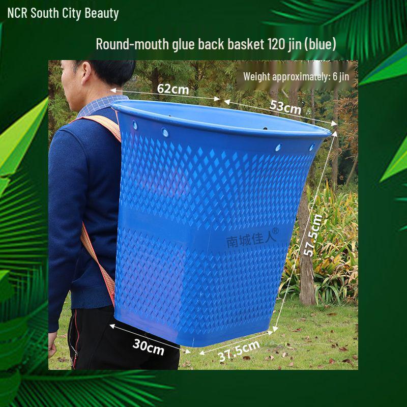 Extra velký dvojitý ramenní košík s víkem v imitaci bambusové vazby pro nákupy a zemědělství