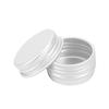 Tarro de aluminio vacío redondo para cosméticos, recipiente de lata, caja de muestra plateada, 1 ud.