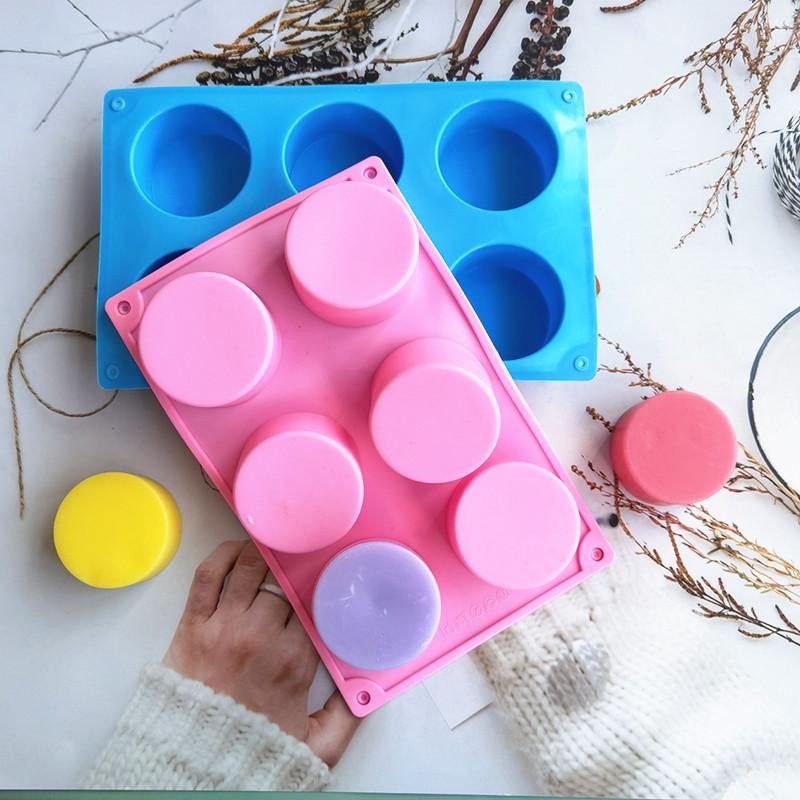 Silicone Cookie Molds Round Cylinder Candy Chocolate Molds Perfect Molds For Covered Cupcake Candy Pudding Mini Soap Making