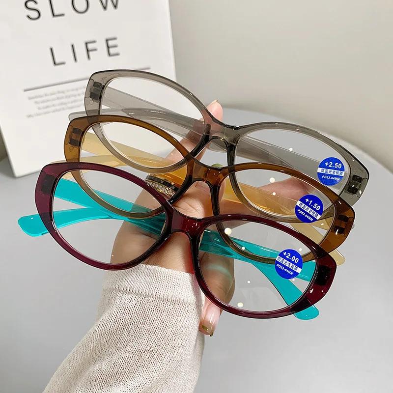 Fashion Cat Eye Reading Glasses Unisex Classic Retro Presbyopia Eyeglasses Men Women Anti-Blue Ray Far Sight Eyewear With Degree
