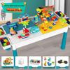 Multifunctional Building Block Table for Kids, Compatible with Large Lego Pieces, Educational Toy for Boys Ages 3-6