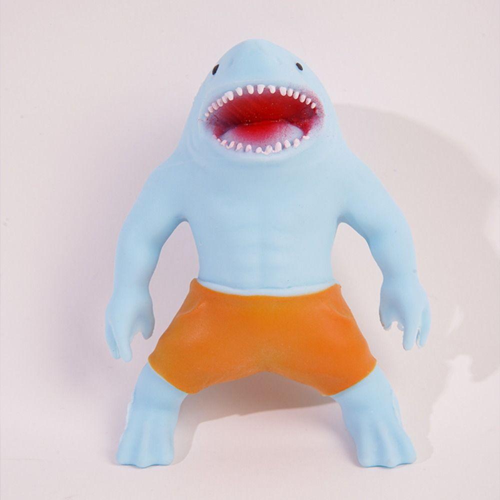 Kneading Shark Squeeze Toy Elastic Sharkman Relax Toys Shark Fidgeting Toys Children Adult