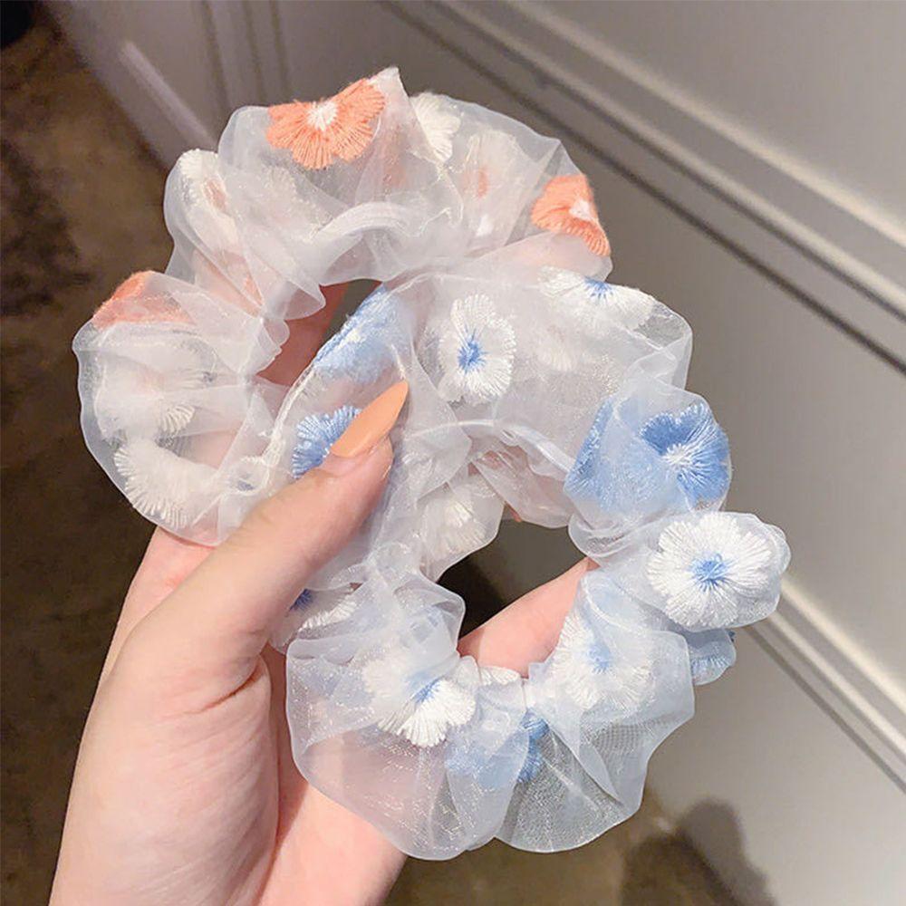 

Girls Hair Band Elastic Gauze Flowers Ponytail Holder Scrunchie Rubber Band Hair Rope Hair Tie