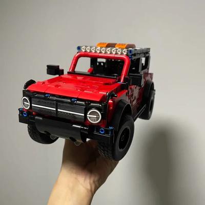 943 Teile Rotes SUV Auto Modellbausatz Mechanisches Zahnradset - Heimdekoration & Kindergeschenk Pädagogisches Set für Geburtstag & Weihnachten