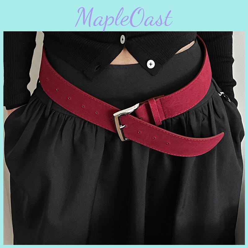 Pu Leather Womens Retro Waist Belt With Alloy Buckle For Casual Jeans And Dress